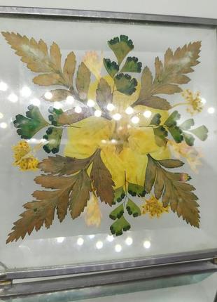 Стеклянная винтажная шкатулка. стекло с фацетом