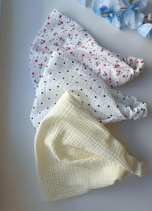 Бандана муслін хустка жіноча косинка на резинці