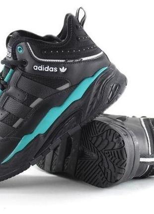 Зимние мужские кроссовки кожаные adidas niteball . кроссовки молодежные адидас найтбол.кожа