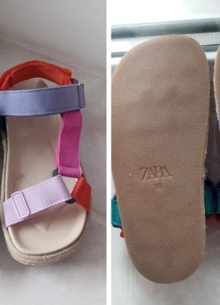 Шикарні cтильні босоніжки сандалі бренду zara верх текстиль uk 12 eur 3010 фото