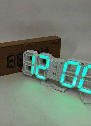 Часы настольные электронные ly-1089 led с будильником и термометром, умные настольные часы
