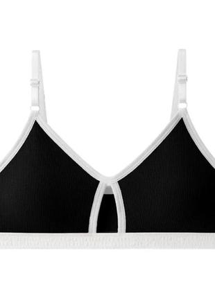 Женский топ-бюст в рубчик s/m черный (1692)