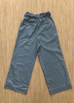 Стильные комфортные голубые кюлоты из тонкого джинса от h&amp;m, размер 36, укр 44-464 фото