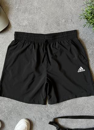 Чоловічі чорні спортивні шорти adidas оригінал розмір l як нові2 фото