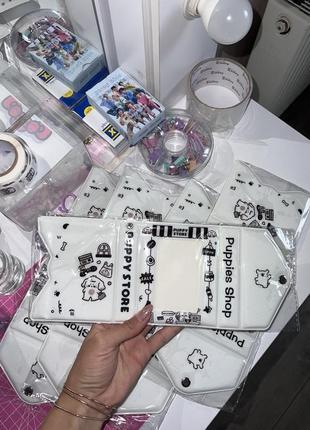 Биндер (альбом) для ломо карт k-pop бело-чёрный на 32 карты