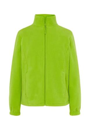 Флисовая кофта для женщин jhk, polar fleece lady, без капюшона, салатовый батник, размер xl