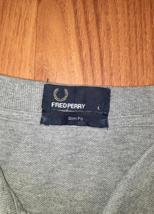 Мужская серая футболка поло fred perry8 фото