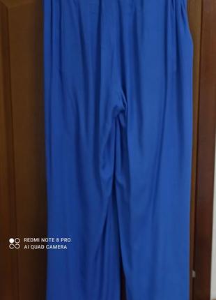 Синие свободные брюки палаццо primark р. m-xl, пот 46-52 см***3 фото