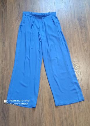 Синие свободные брюки палаццо primark р. m-xl, пот 46-52 см***2 фото