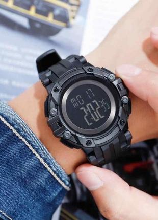 Мужские наручные спортивные часы skmei 1545 черный