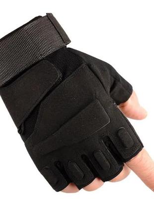 Тактические беспалые перчатки fq16s003 (черный) размер m