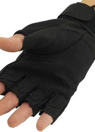 Тактические беспалые перчатки fq16s003 (черный) размер m