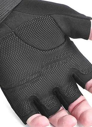 Тактические беспалые перчатки fq16s003 (черный) размер m