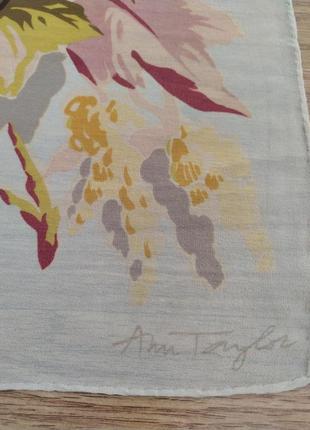 Ann taylor дизайнерская отличная винтажный шелковый платок2 фото