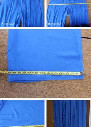 Синие свободные брюки палаццо primark р. m-xl, пот 46-52 см***4 фото