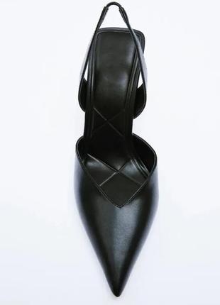 Босоножки туфли zara на каблуке размер 393 фото