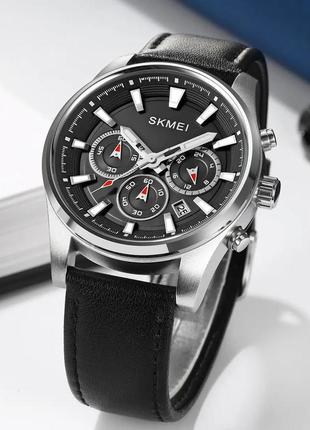 Чоловічий класичний наручний годинник skmei 1958 (сріблястий)