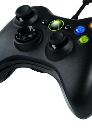 Игровой проводной джойстик xbox 360 (черный)