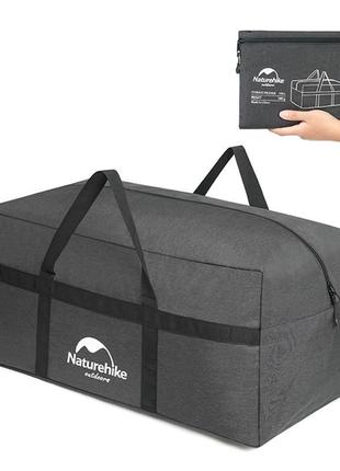 Туристична сумка-баул naturehike nh17s021-l 100л (темно-сіра)