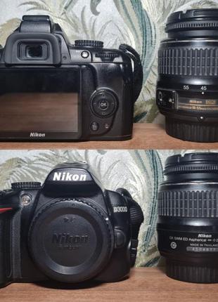 Дзеркальна фотокамера nikon d3000 + об'єктив 18-55 + сумка + карта пам'яті 64гб ідеальний стан без дефектів4 фото