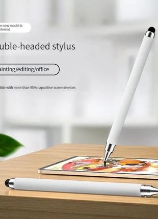 Универсальный емкостный стилус 2 в 1 touch pen зелёный для телефона планшета сенсорного экрана9 фото