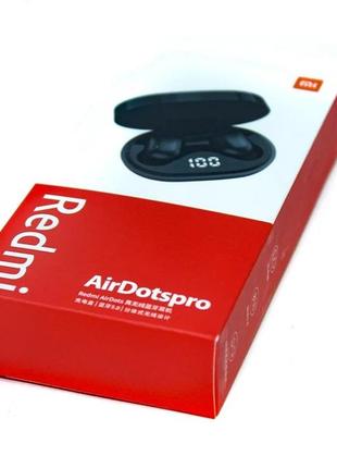 Бездротові навушники xiaomi redmi airdotspro (червона коробка) чорні6 фото