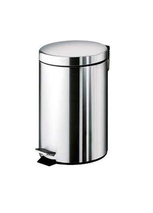 Відро (контейнер) з кришкою gedy argenta 3л + кнопка педалі 165x190x260 мм (2609-13)