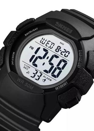 Детские наручные спортивные часы skmei 1771 (белый циферблат)