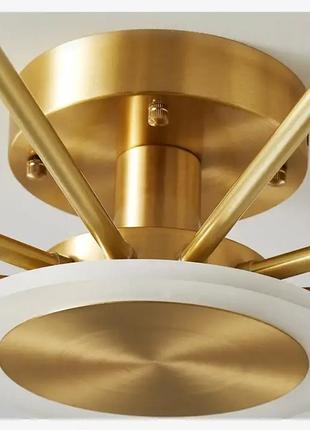 Люстра светодиодная сапфир 8810-а (золотистая) на 6+1 плафонов
