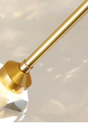 Люстра светодиодная сапфир 8810-а (золотистая) на 6+1 плафонов