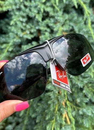 Військові окуляри ray ban + 5 лінз + чохол (чорні)