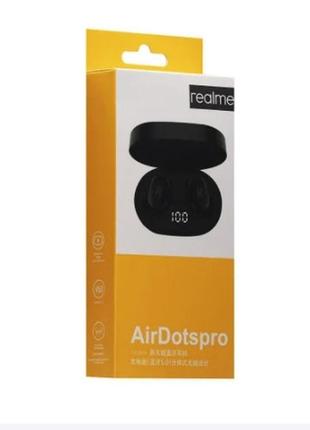 Беспроводные сенсорные наушники realme airdotspro (желтая коробка) черные