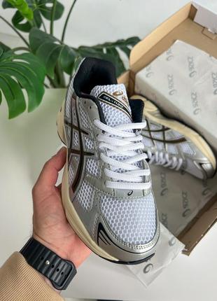 Asics gel-1130 white/silver/brown3 фото