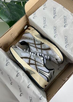 Asics gel-1130 white/silver/brown4 фото