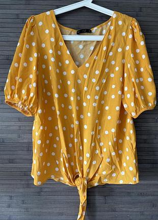 Вискозная блузка в горох