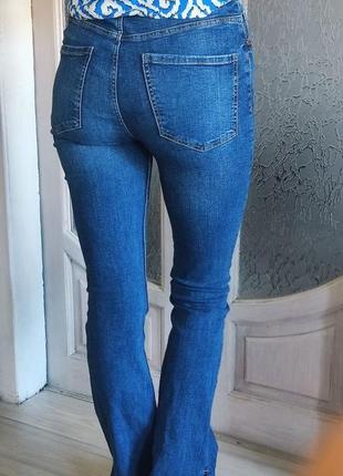 Fb sister джинсы клеш разрезы тренд брюки брюки джинсы клеш высокая посадка3 фото