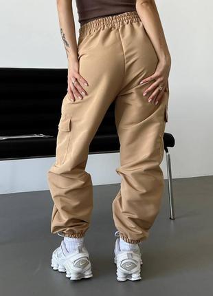 Качественные стильные молодежные женские штаны карго2 фото