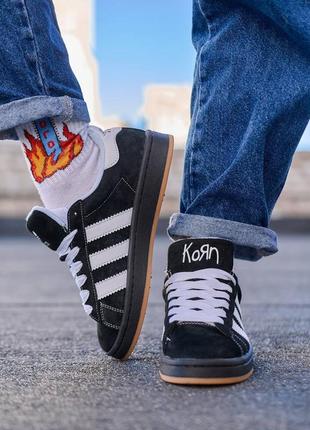 Кросівки спортивні в стилі adidas campus x korn black