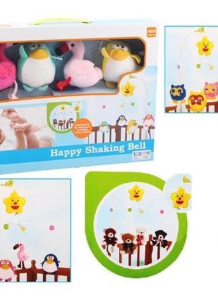 Мобіль (карусель на ліжечко) d144/145/146муз. м'яконабивні іграшки  3 види  короб.38*28 5*6 5см