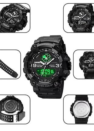 Мужские наручные спортивные часы skmei 1818 черный