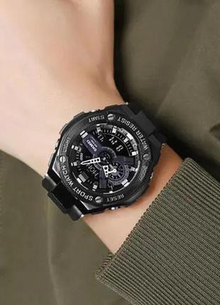 Годинник спортивний skmei 2101bk | тактичний годинник | водостійкий id-320 тактичний годинник