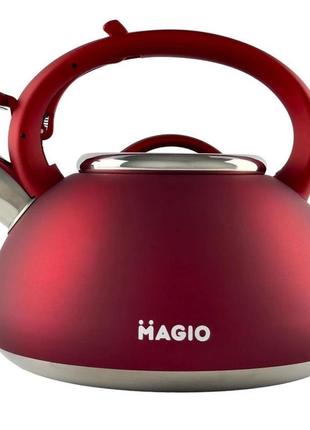Чайник со свистком magio mg-1193, чайник с индукционным дном, чайник нержавейка wr-876...
