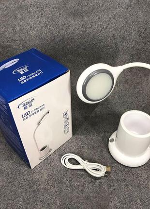 Настольная лампа аккумуляторная на гибкой ножке с органайзером tedlux tl-1006, usb sh-401 светильник гибкий