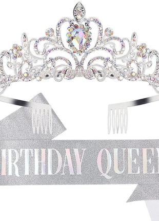 Набор: диадема и лента birthday queen2 фото