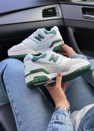 Жіночі кросівки new balance 550 white green5 фото