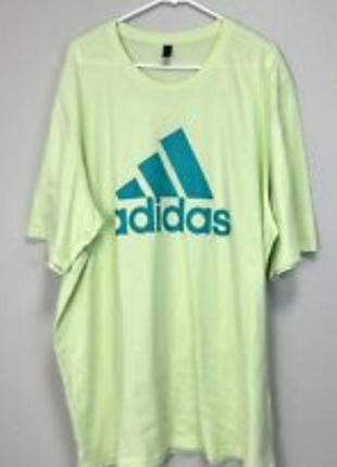 Чоловіча футболка adidas badge of honor logo sport tee size 2xl big & tall t-shirt lime/mint