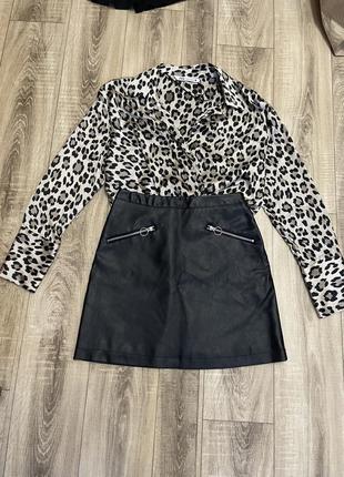 Блуза в леопардовый принт от zara2 фото