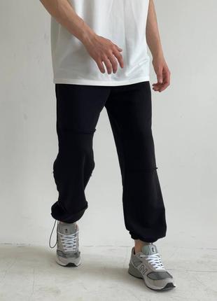 Черные спортивные штаны мужские демисезонные оверсайз стильные качественные