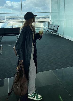 Шикарний тренч zara плащ еко шкіра, шкіряний