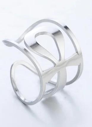 Модное регулируемое кольцо перстень нержавеющая сталь в серебре и золоте4 фото